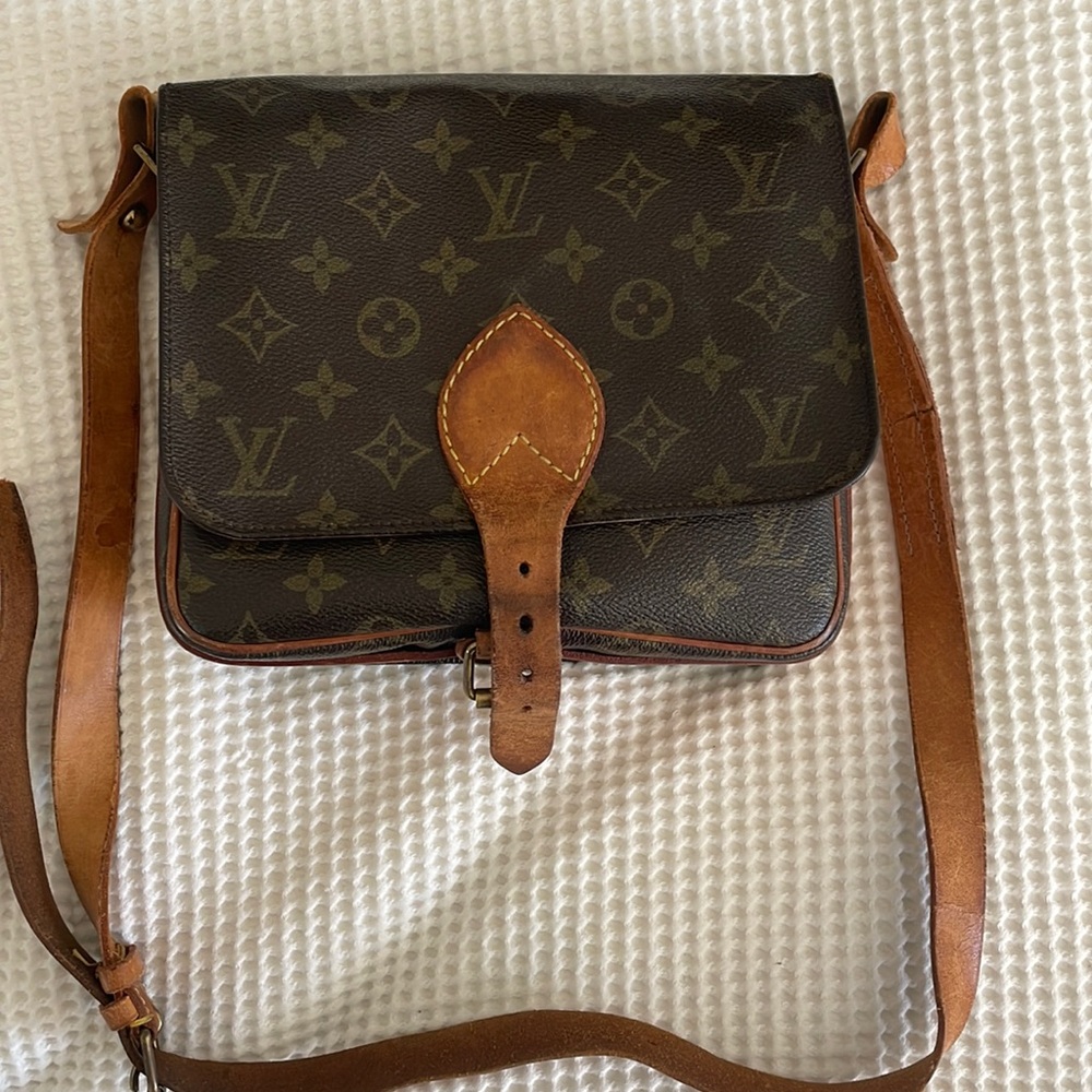 Louis Vuitton Brown and Tan Crossbody Bag, GUC, 2666